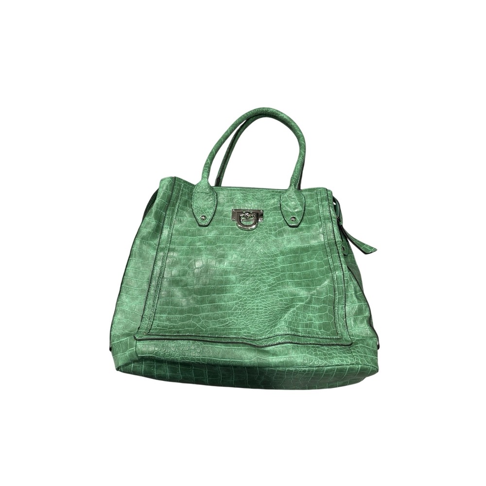 Bueno Green Large Tote Bag With Three Deep Pockets Purse